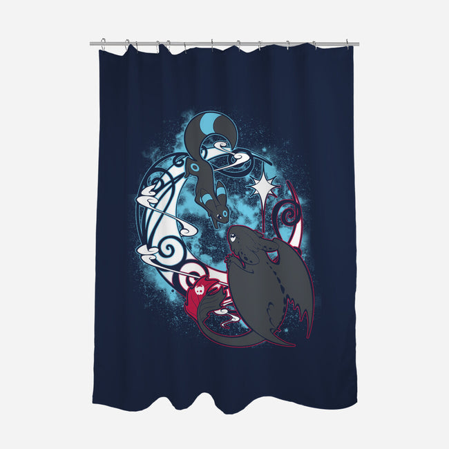 Creatures of the Night-none polyester shower curtain-ChocolateRaisinFury