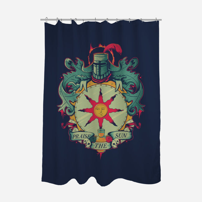 Crest of the Sun-none polyester shower curtain-Typhoonic