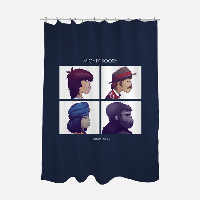 Crimp Days-none polyester shower curtain-KindaCreative
