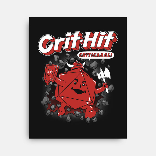 Crit-Hit-none stretched canvas-pigboom