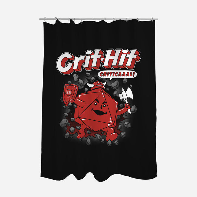 Crit-Hit-none polyester shower curtain-pigboom