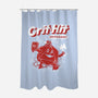 Crit-Hit-none polyester shower curtain-pigboom