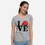 Critical Love-womens v-neck tee-shirox