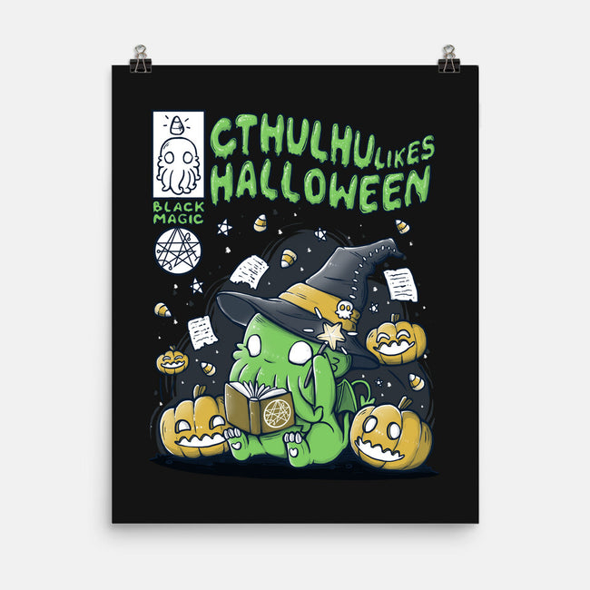 Cthulhu Likes Halloween-none matte poster-xMorfina