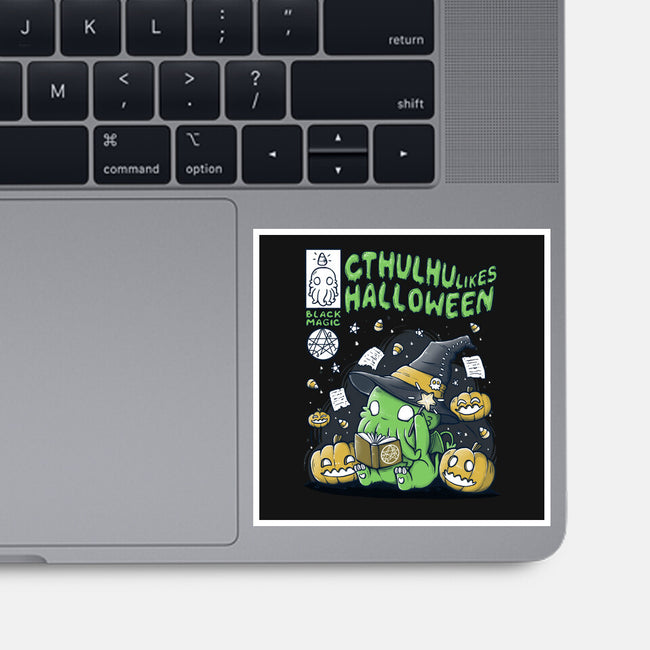 Cthulhu Likes Halloween-none glossy sticker-xMorfina