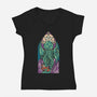 Cthulhu's Church-womens v-neck tee-spike00