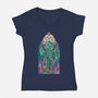 Cthulhu's Church-womens v-neck tee-spike00