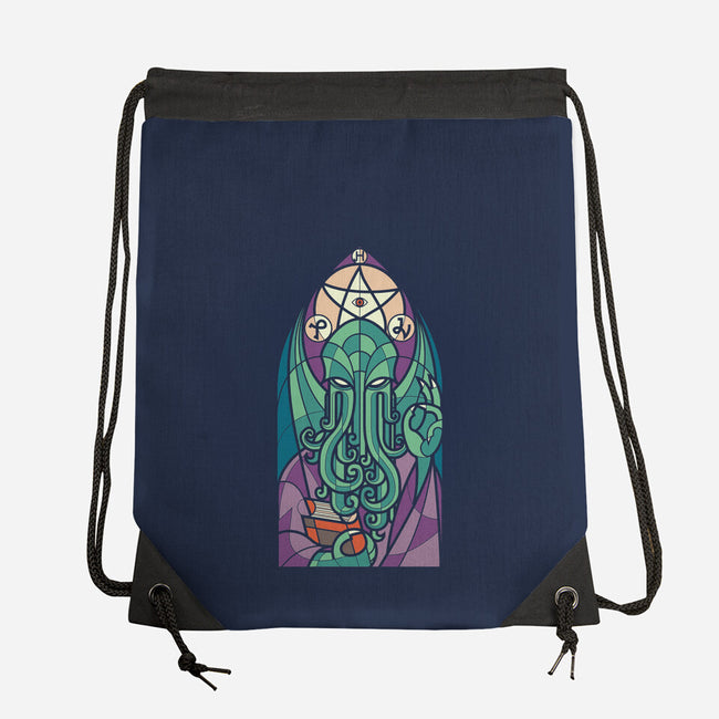 Cthulhu's Church-none drawstring bag-spike00