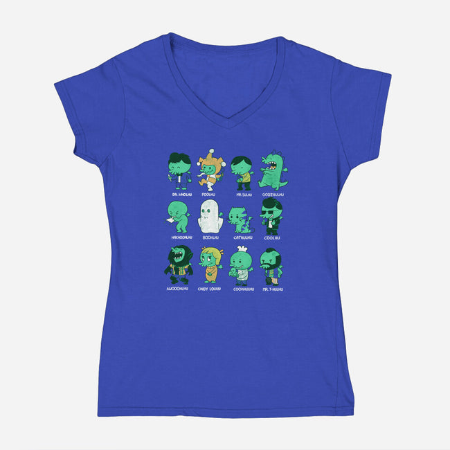 Cthul-Who?-womens v-neck tee-queenmob