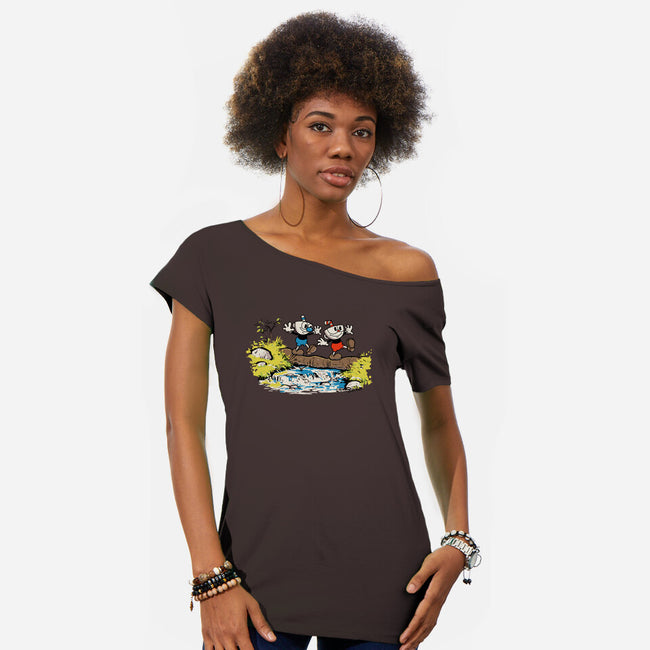 Cup and Mug-womens off shoulder tee-rustenico