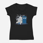 Curious Forest Spirits-womens v-neck tee-pigboom