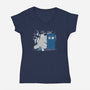 Curious Forest Spirits-womens v-neck tee-pigboom