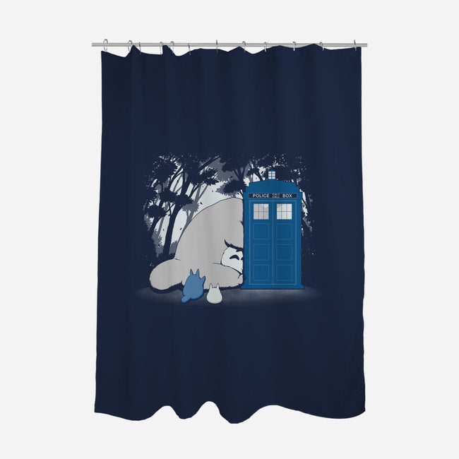 Curious Forest Spirits-none polyester shower curtain-pigboom
