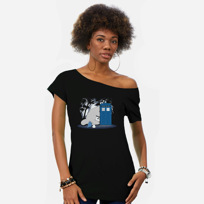 Curious Forest Spirits-womens off shoulder tee-pigboom