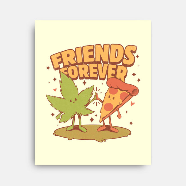 Cute Friends-none stretched canvas-ilustrata