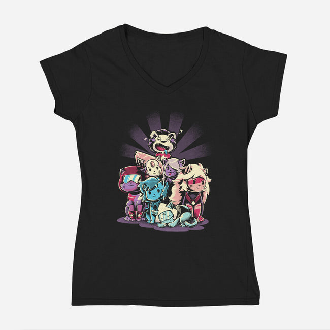Cute Gems-womens v-neck tee-yumie