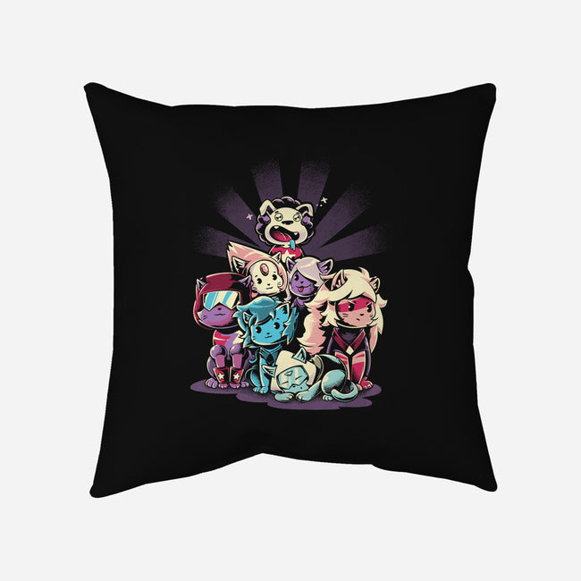 Cute Gems-none removable cover throw pillow-yumie