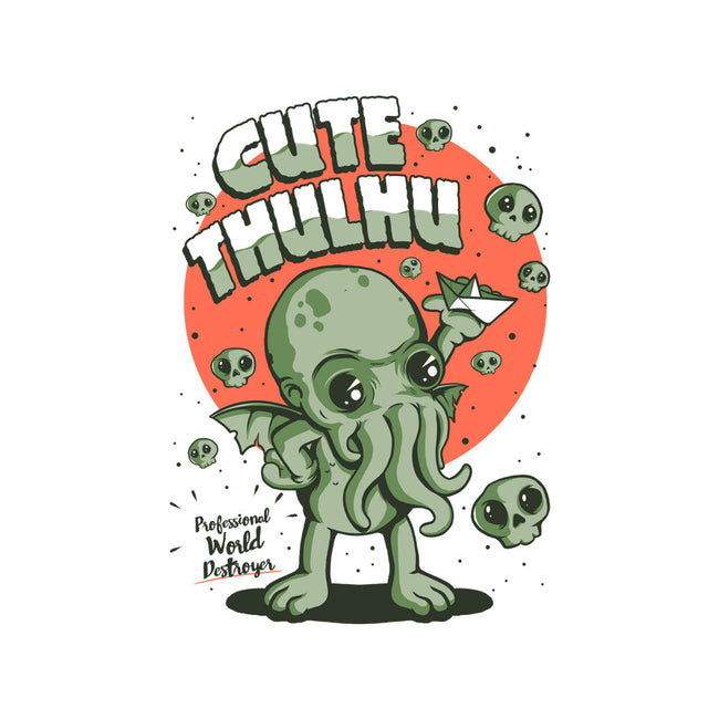 Cutethulhu-none removable cover w insert throw pillow-ilustrata