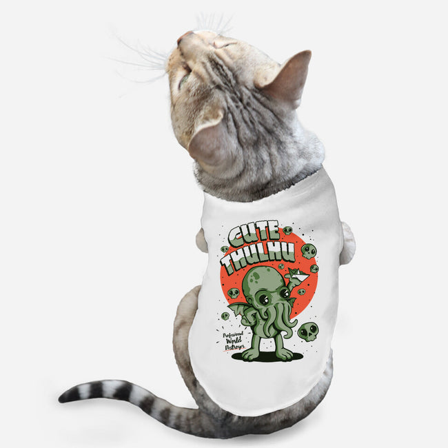 Cutethulhu-cat basic pet tank-ilustrata