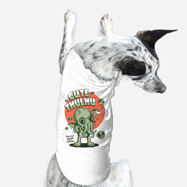 Cutethulhu-dog basic pet tank-ilustrata