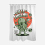 Cutethulhu-none polyester shower curtain-ilustrata