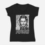 BABAYAGA-womens v-neck tee-Firebrander