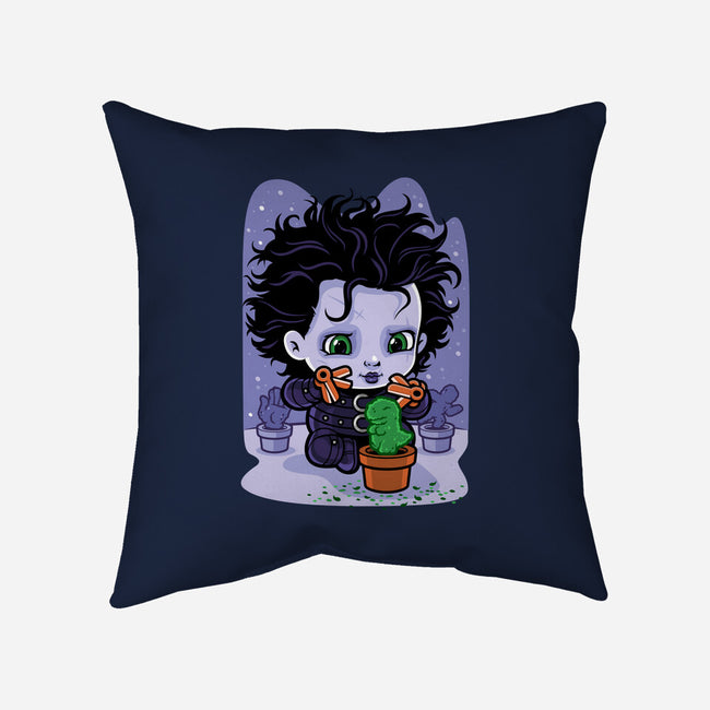 Baby Scissorhands-none non-removable cover w insert throw pillow-harebrained
