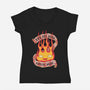 Bacon Burner-womens v-neck tee-spike00