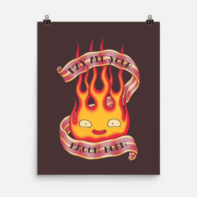 Bacon Burner-none matte poster-spike00