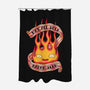 Bacon Burner-none polyester shower curtain-spike00