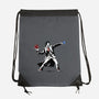 Banksy10-none drawstring bag-Six Eyed Monster