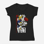 Barbatos Damaged-womens v-neck tee-spoilerinc