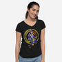 Bat Attitude-womens v-neck tee-tomkurzanski
