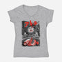 Battle in Neo-Tokyo-womens v-neck tee-DrMonekers