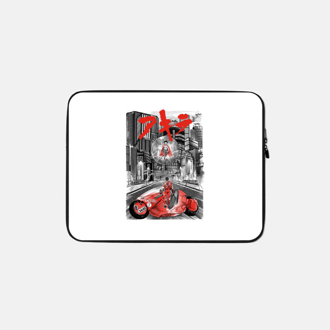 Battle in Neo-Tokyo-none zippered laptop sleeve-DrMonekers