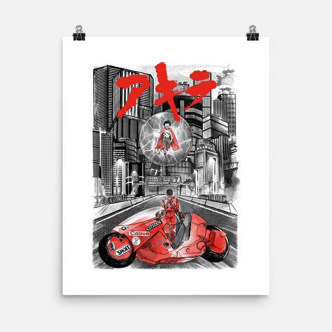 Battle in Neo-Tokyo-none matte poster-DrMonekers