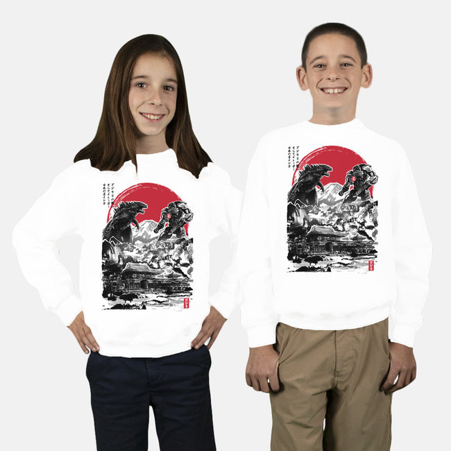 Battle of the Ages-youth crew neck sweatshirt-DrMonekers