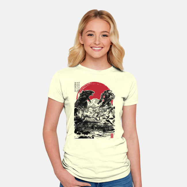 Battle of the Ages-womens fitted tee-DrMonekers