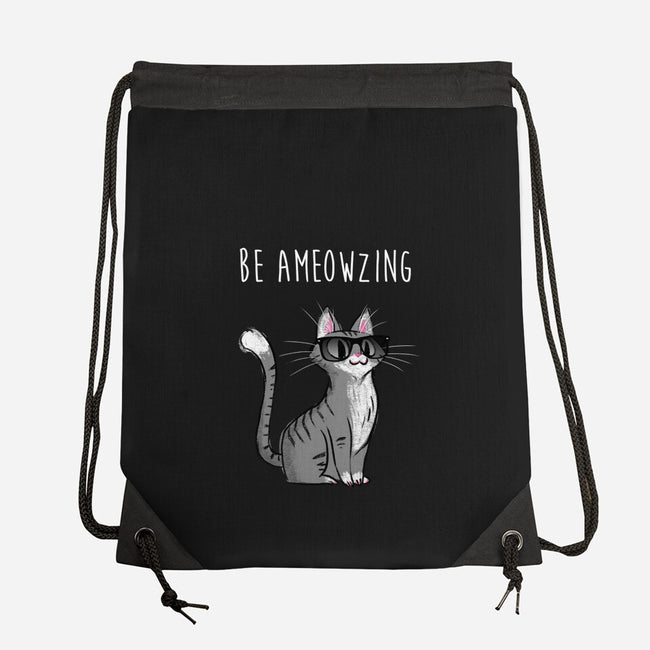 Be Ameowzing-none drawstring bag-ursulalopez