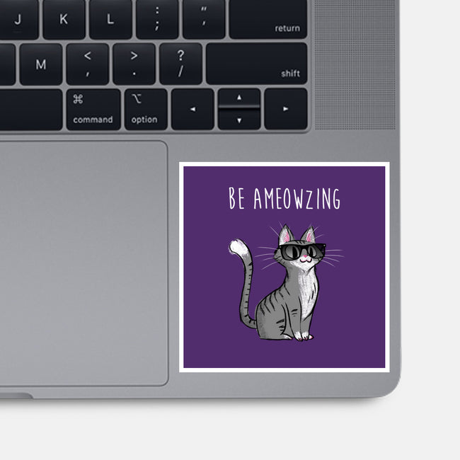 Be Ameowzing-none glossy sticker-ursulalopez