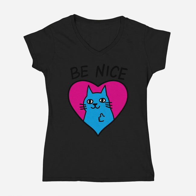 BE NICE-womens v-neck tee-hislla