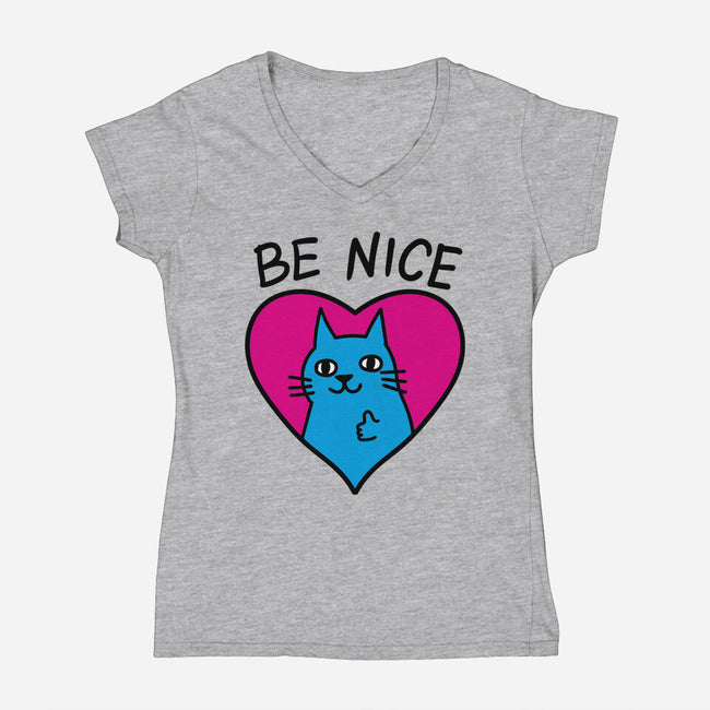 BE NICE-womens v-neck tee-hislla