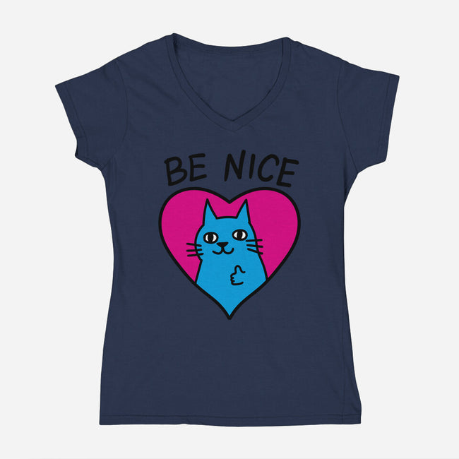 BE NICE-womens v-neck tee-hislla