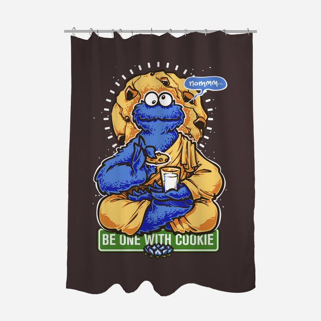 Be One With Cookie-none polyester shower curtain-Obvian