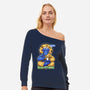 Be One With Cookie-womens off shoulder sweatshirt-Obvian