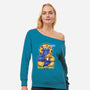 Be One With Cookie-womens off shoulder sweatshirt-Obvian