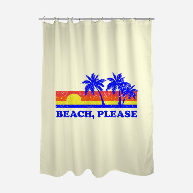 Beach, Please-none polyester shower curtain-dumbshirts