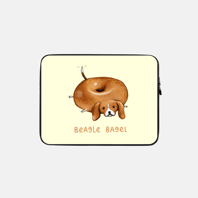 Beagle Bagel-none zippered laptop sleeve-SophieCorrigan