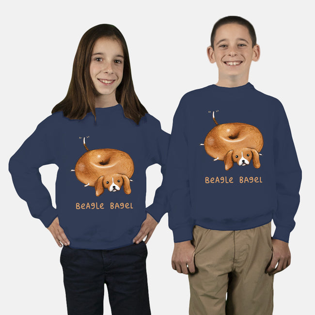 Beagle Bagel-youth crew neck sweatshirt-SophieCorrigan