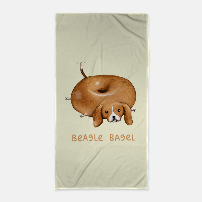 Beagle Bagel-none beach towel-SophieCorrigan